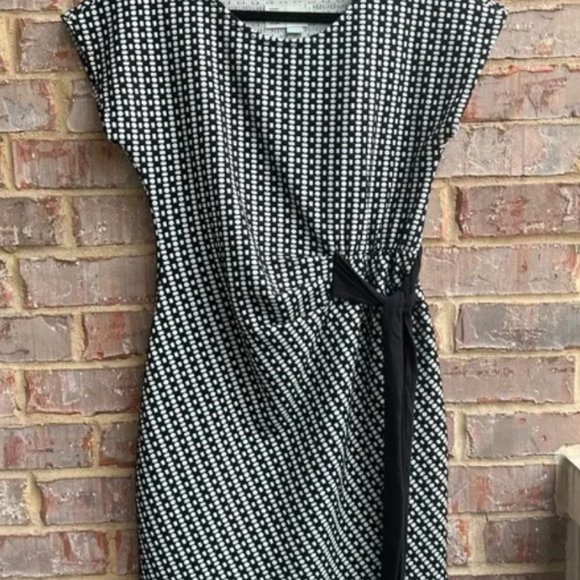 Saturday Sunday by Anthropologie Isabel Bow Tie Dress Size Small S Black - Picture 3 of 9